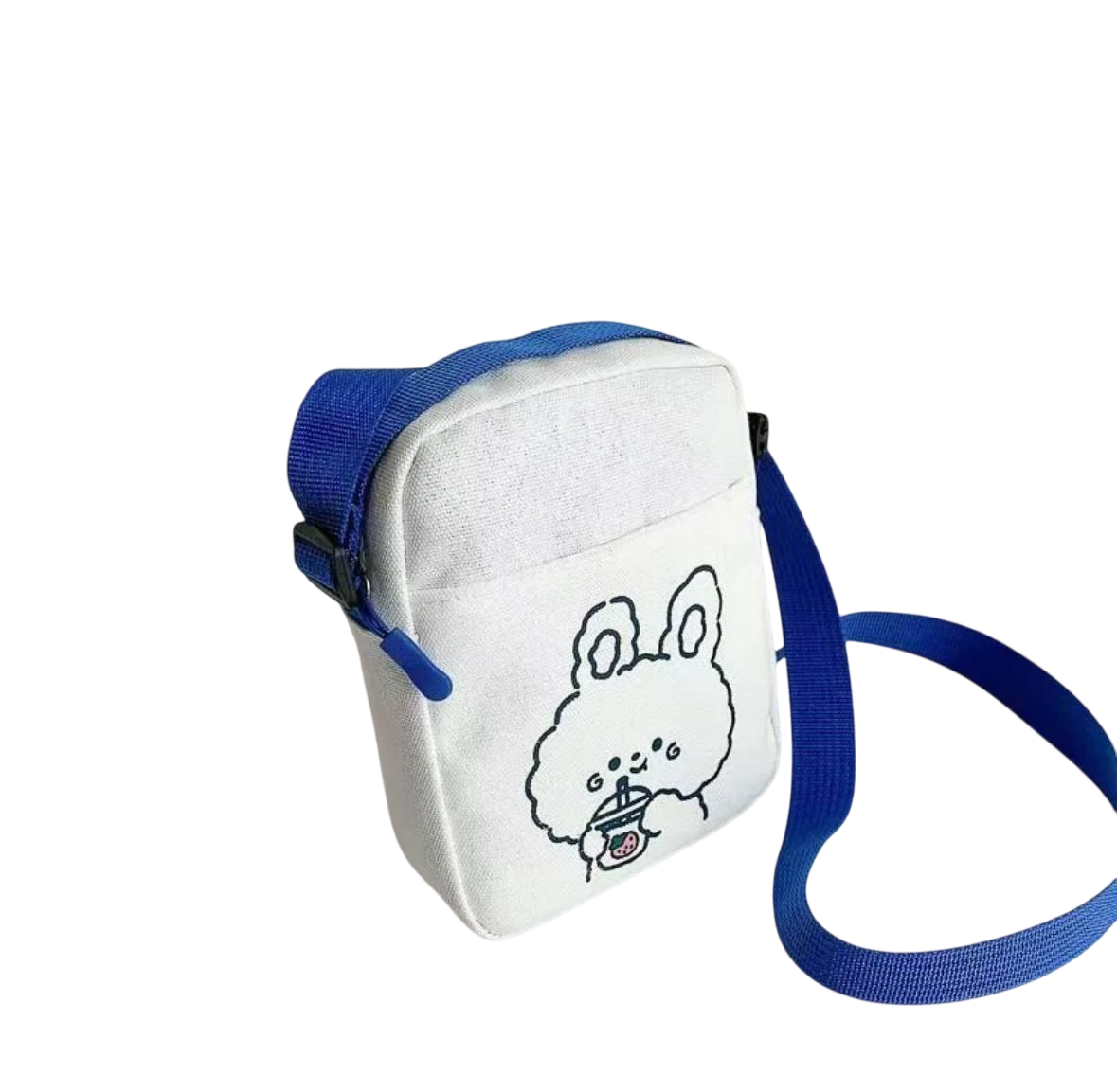 Сумка с медвежонком для девочки с карманами Белый