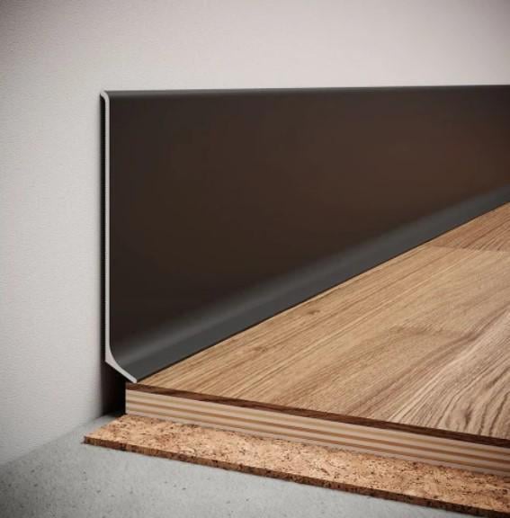 Плинтус алюминиевый накладной 100х12х2700 мм Черный (21054296)