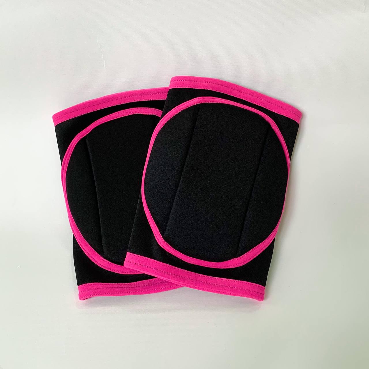 Наколенники для танцев и фитнесса Черно-малиновый