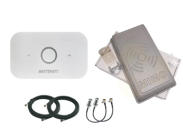 Wi-Fi роутер ANTENITI E5573 с антенной R-Net MIMO 2Х17 дБ 900-2700 МГц