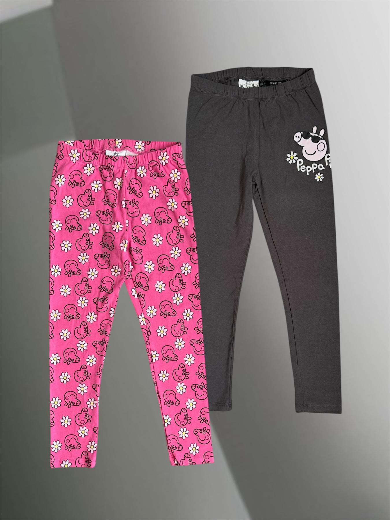 Лосини Peppa Pig 6/8 років 122-128 см 2 шт. Рожевий/Сірий (001300408)
