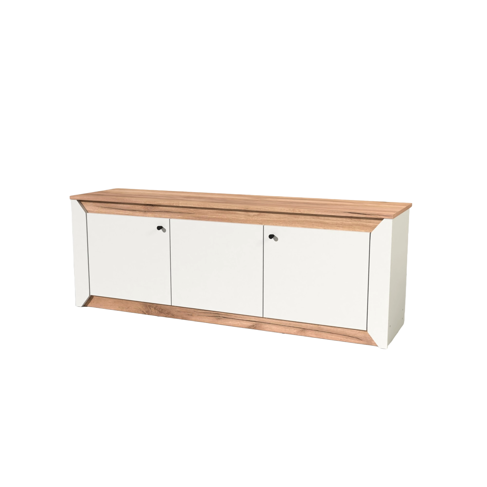 Тумба под ТВ Everest Нордик 1500х378х530 мм Дуб крафт золотой/Белый (11184)