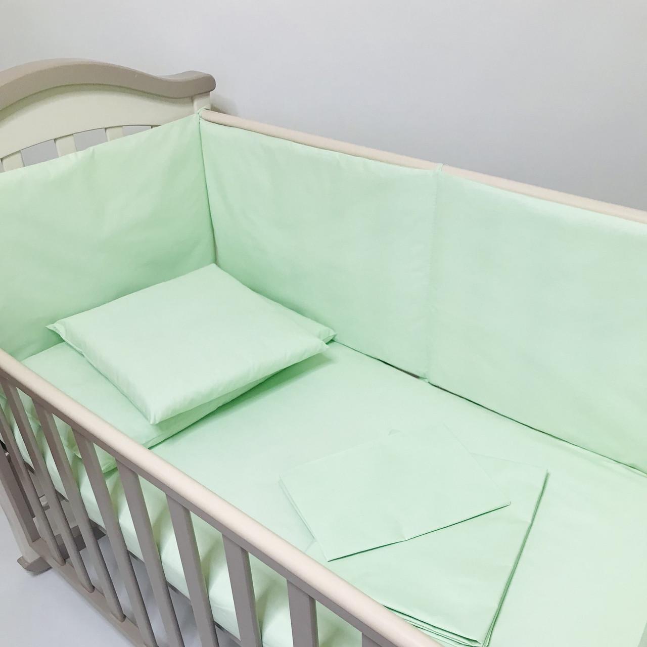 Бортики защита в детскую кровать Penetka бязь 120x40/60x40 см Салатовый (6500.120.40.96) - фото 3 Бортики защита в детскую кровать Penetka бязь 120x40/60x40 см Салатовый (6500.120.40.96) - фото 3