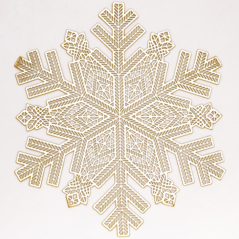 Плейсмат для сервировки стола Snowflake 38 см Золотой (HP-36327-13) Плейсмат для сервировки стола Snowflake 38 см Золотой (HP-36327-13)