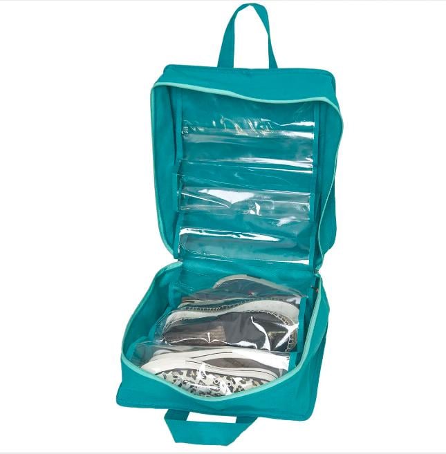 Органайзер для взуття OGR95 текстильний 40х35х18 см Бірюзовий