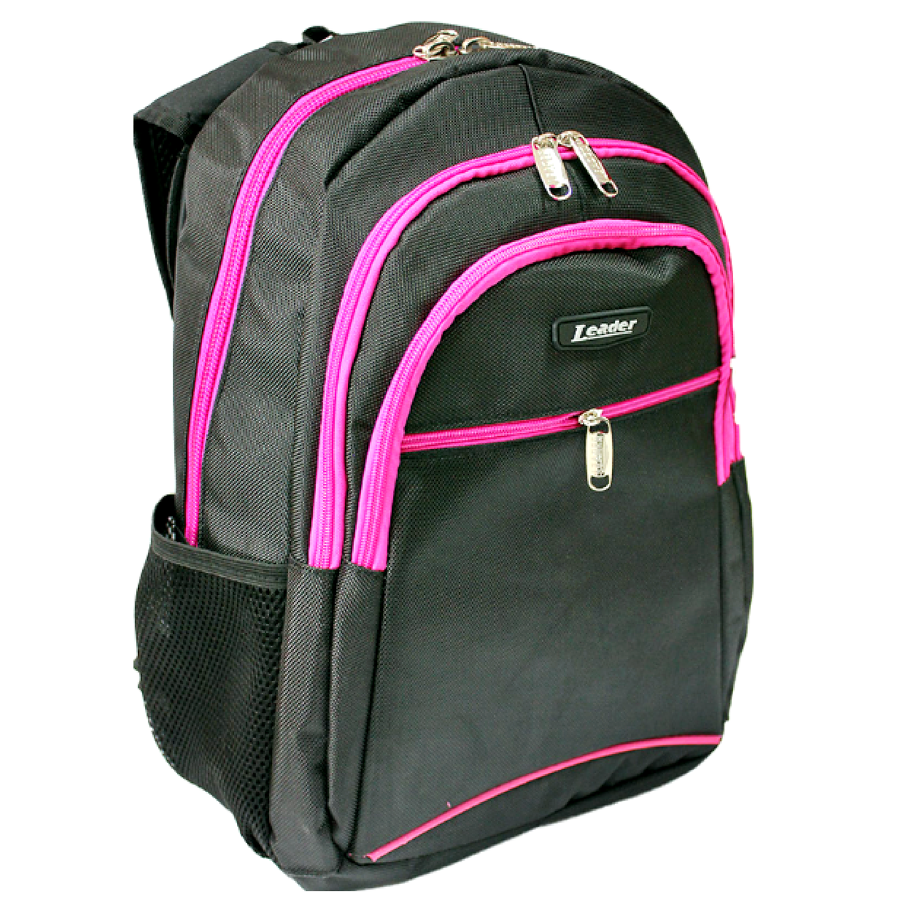 Рюкзак ортопедический Leader 42х29х15 см Черный/Розовый (982075)