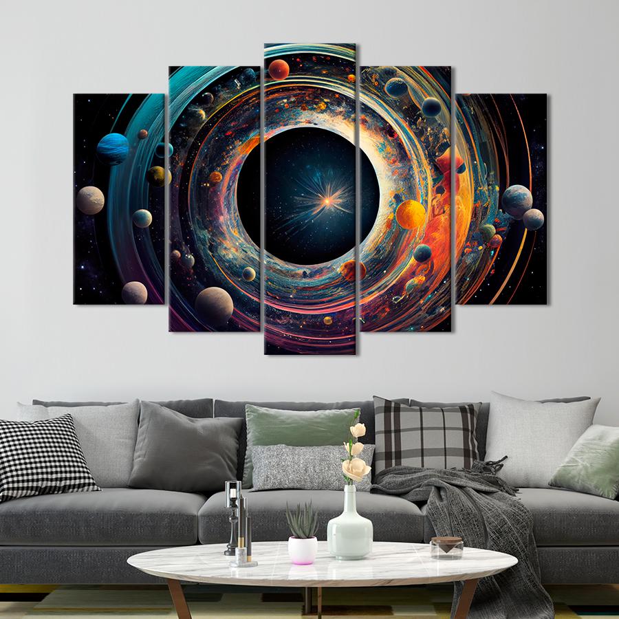 Картина космос Космический парад планет 112x68 см (A1305-5)
