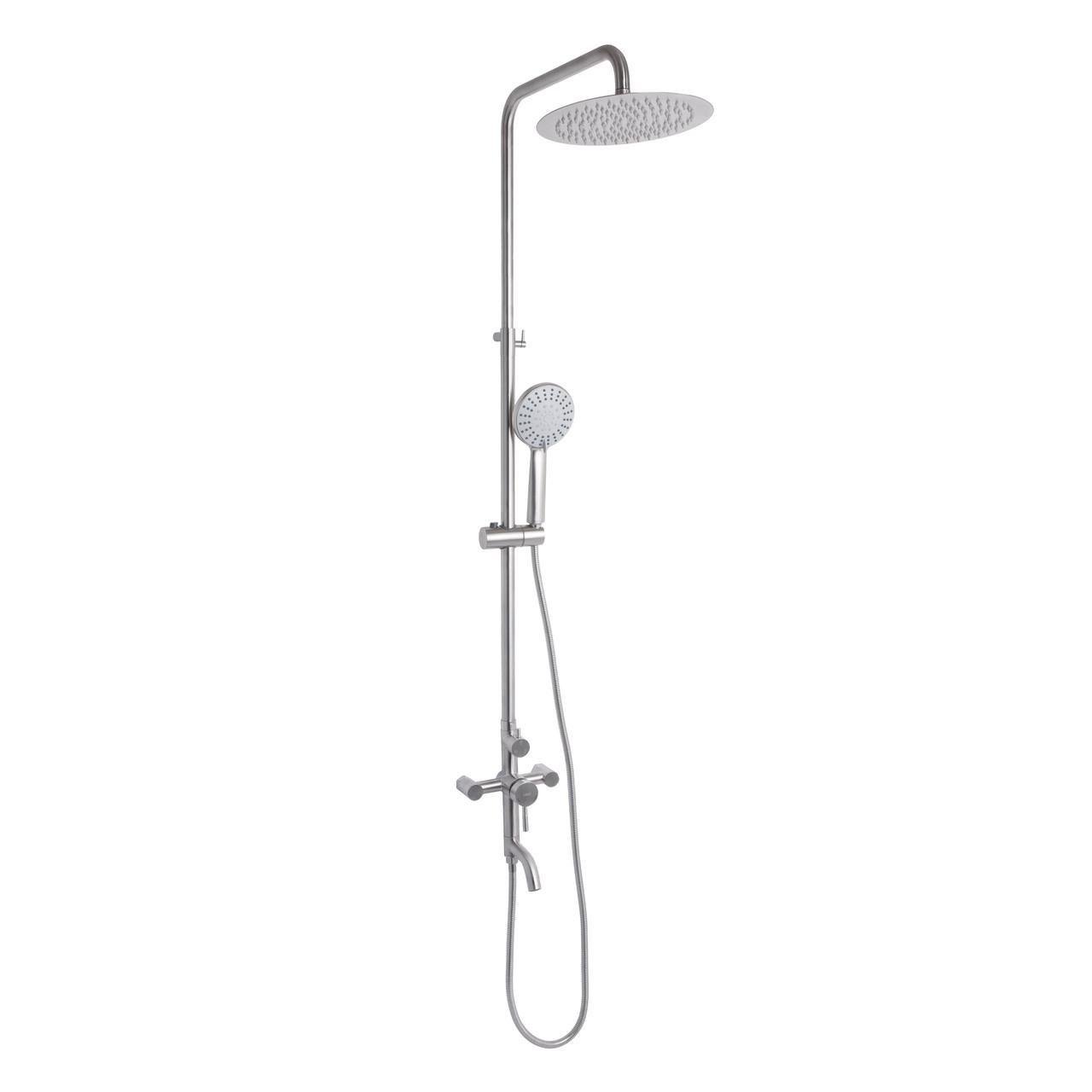 Душова система універсальна Lidz Aria 1030 k35 LDARI1030NKS34932 на 3 споживача з виливом Nickel (2552207964)