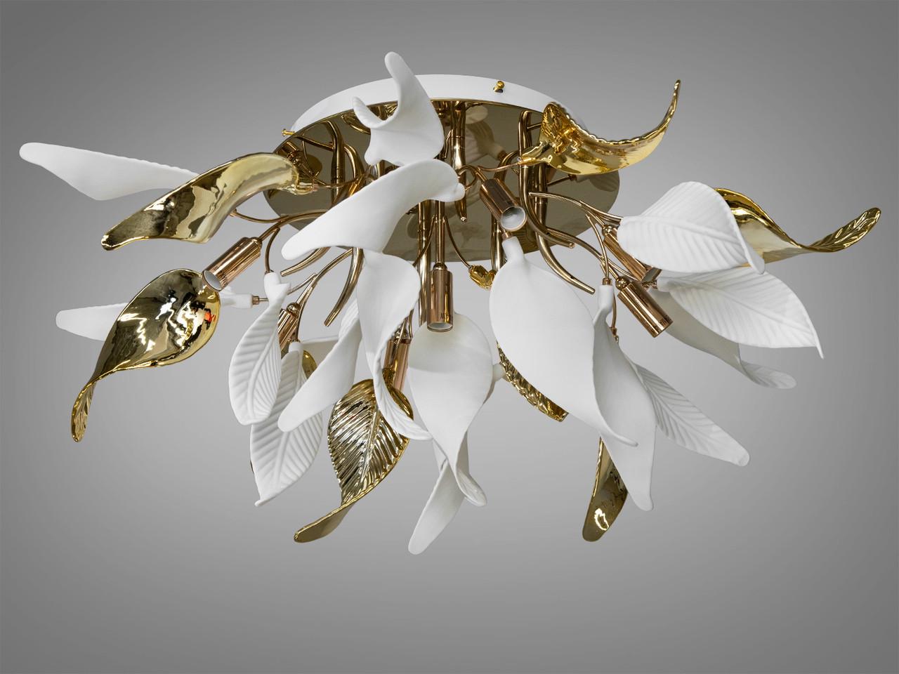 Люстра EcoLed Loft на 12 ламп 7209-9C GD Золотой