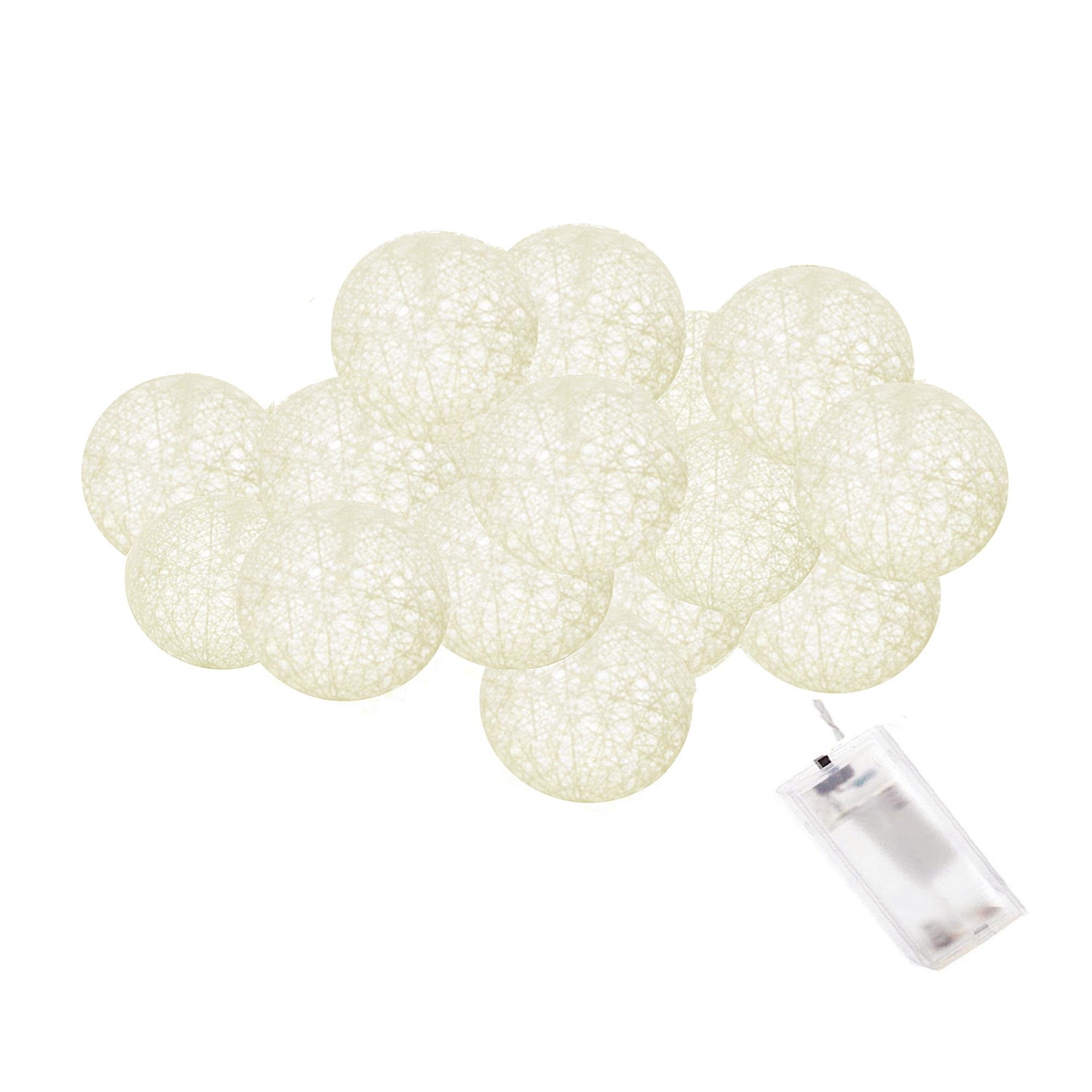 Гірлянда Springos Cotton Balls 2 м 10 LED на батарейках Warm White (CL0032) - фото 4