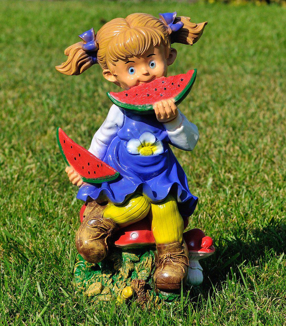 Садовая фигура Девочка с арбузом 46 см (30)