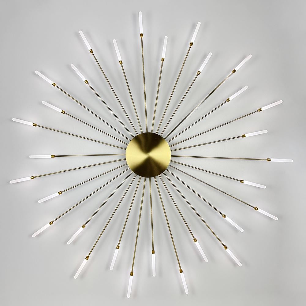 Люстра уникальная потолочная на 30 лучей Ø 125 см Латунь (M2708/30 AB)