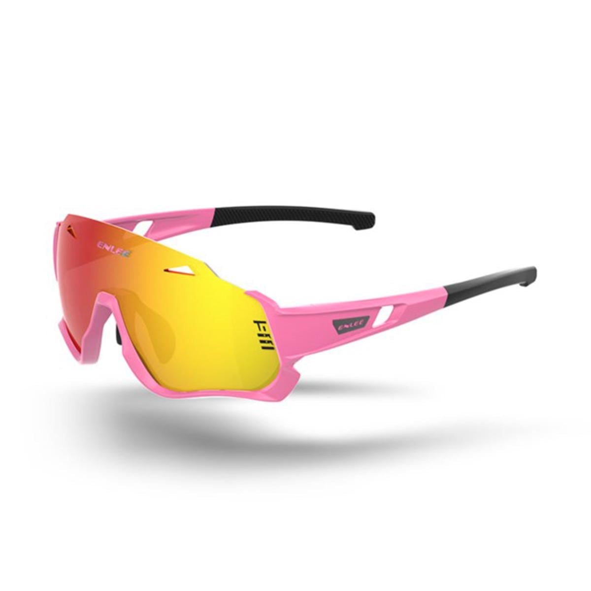 Спортивные солнцезащитные очки ENLEE E100 подростковые/женщины поляризованные 4 линзы в комплекте Розовый (EN-E100-3229UA)