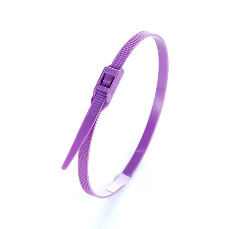 Хомут нейлоновий Apro з низьким профілем замка 100 шт. 8x400 мм Фіолетовий (CTLC-5022)