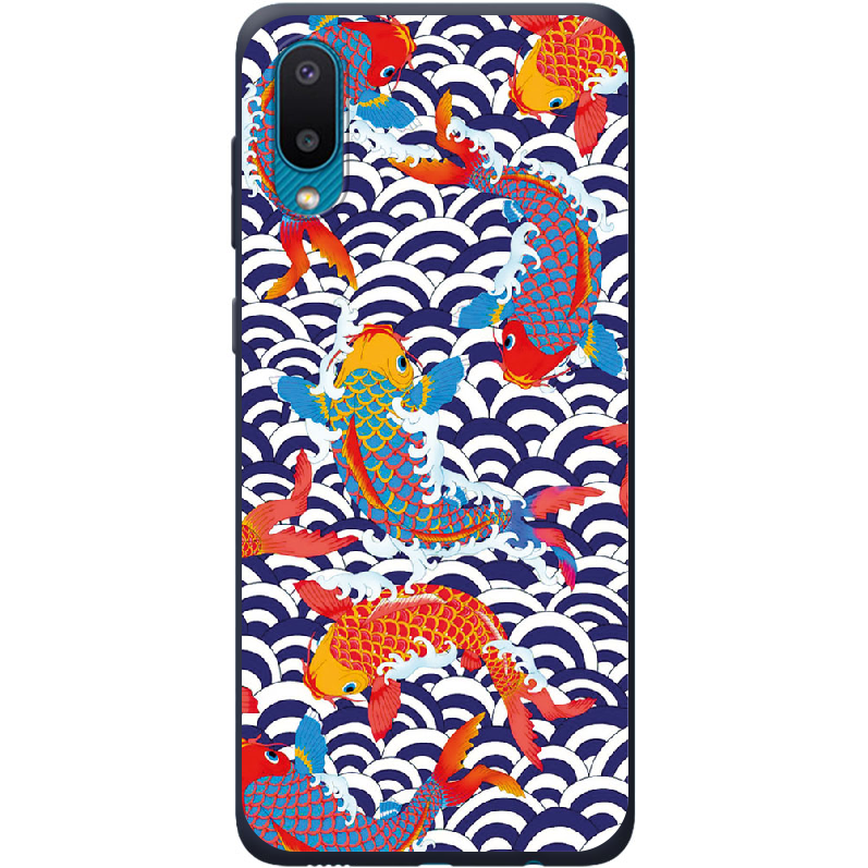 Чехол BoxFace Samsung A022 Galaxy A02 Koi Fish Синий силикон (42004-up2477-42498)