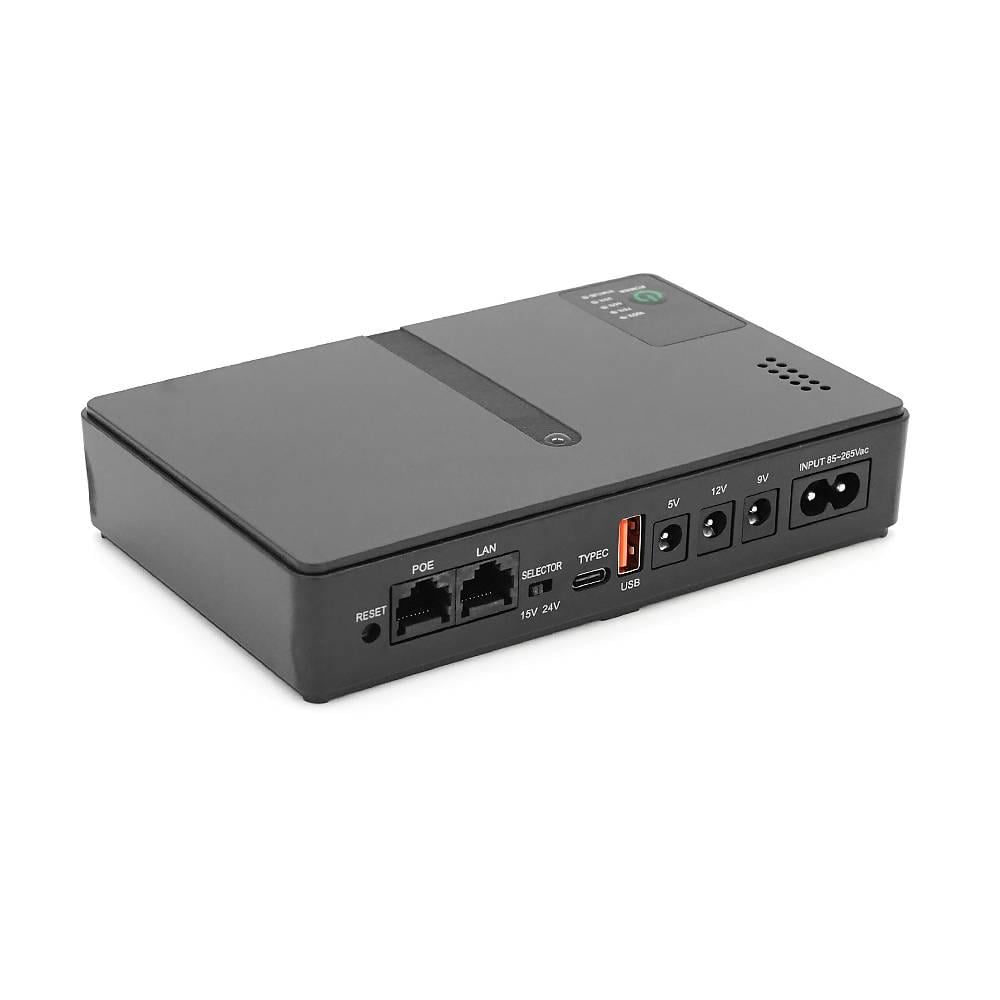 Джерело безперебійного живлення UPS-18W DC1018P YT45949 для роутерів/комутаторів/PON/POE-430 5//9/12V 1A 11600 MAh знімні 4х2900 MAh BOX Black Джерело безперебійного живлення UPS-18W DC1018P YT45949 для роутерів/комутаторів/PON/POE-430 5//9/12V 1A 11600 MAh знімні 4х2900 MAh BOX Black