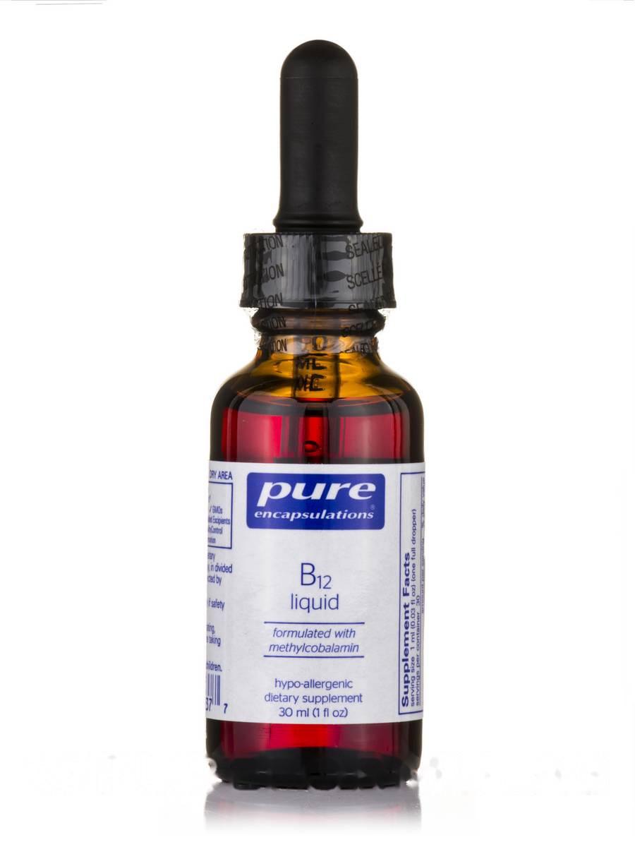 Метилкобаламин Pure Encapsulations B12 liquid 30 мл Метилкобаламин Pure Encapsulations B12 liquid 30 мл