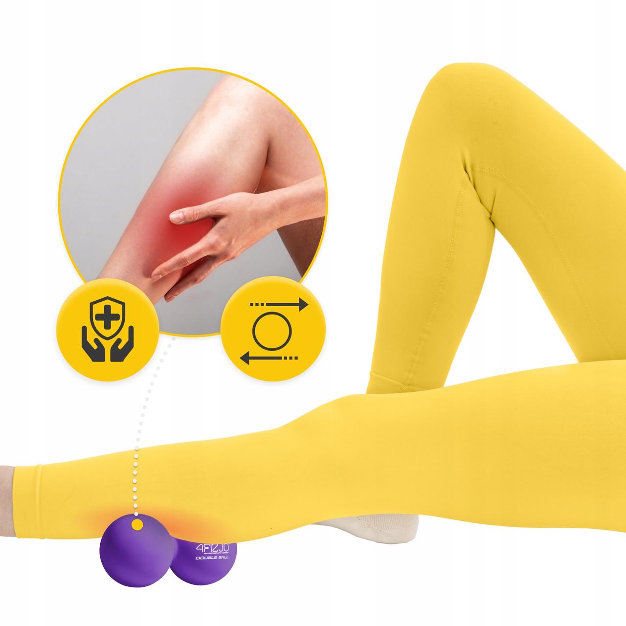 М'яч масажний подвійний 4fizjo Lacrosse Double Ball 6,5x13,5 см Purple (P-5907739314338) - фото 3 М'яч масажний подвійний 4fizjo Lacrosse Double Ball 6,5x13,5 см Purple (P-5907739314338) - фото 3