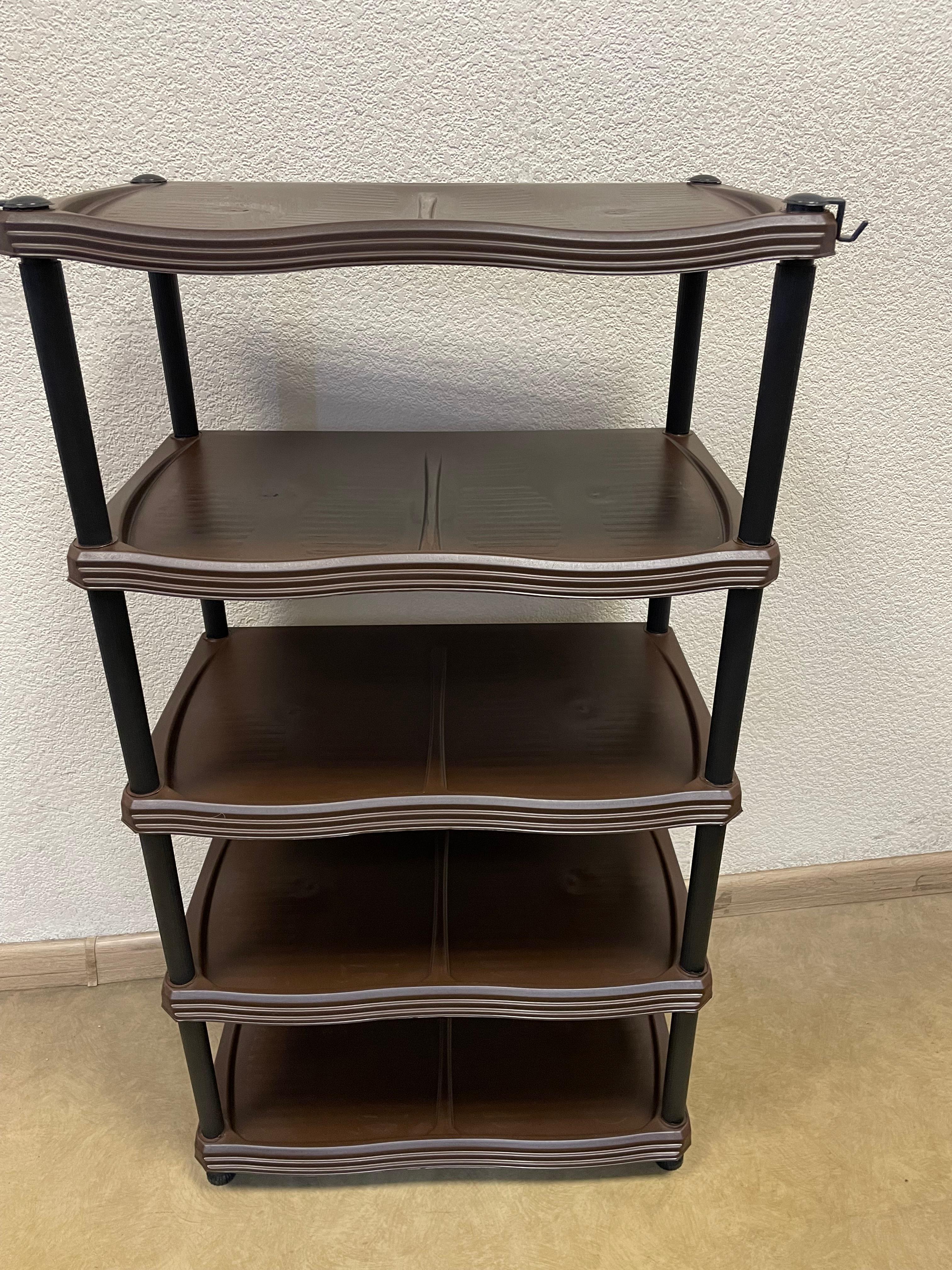 Поличка для взуття ENJOY 5 ярусна 88х48х30 см Коричневий (4809338) - фото 4 Поличка для взуття ENJOY 5 ярусна 88х48х30 см Коричневий (4809338) - фото 4