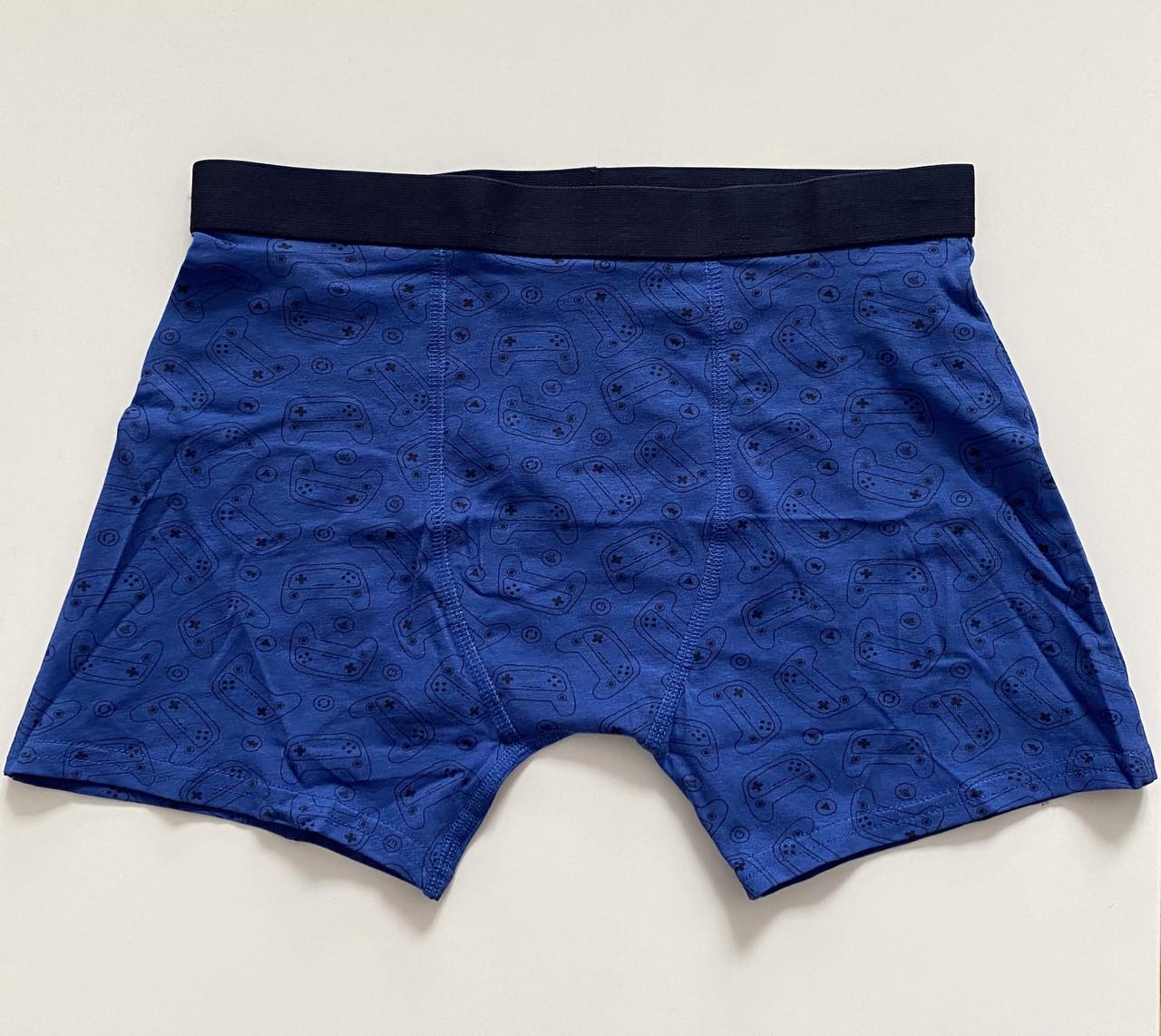Труси-боксери на хлопчика з принтом геймпад Primark 164 см на 16-17 років Синій (2620381184)