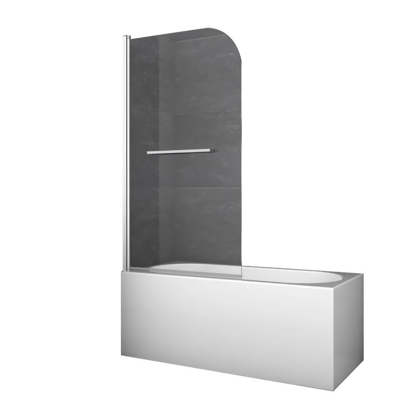 Шторки скляні на ванну KOER SR BS02-80x140-TR-01 прозоре скло 6 мм Хром (KR5401)