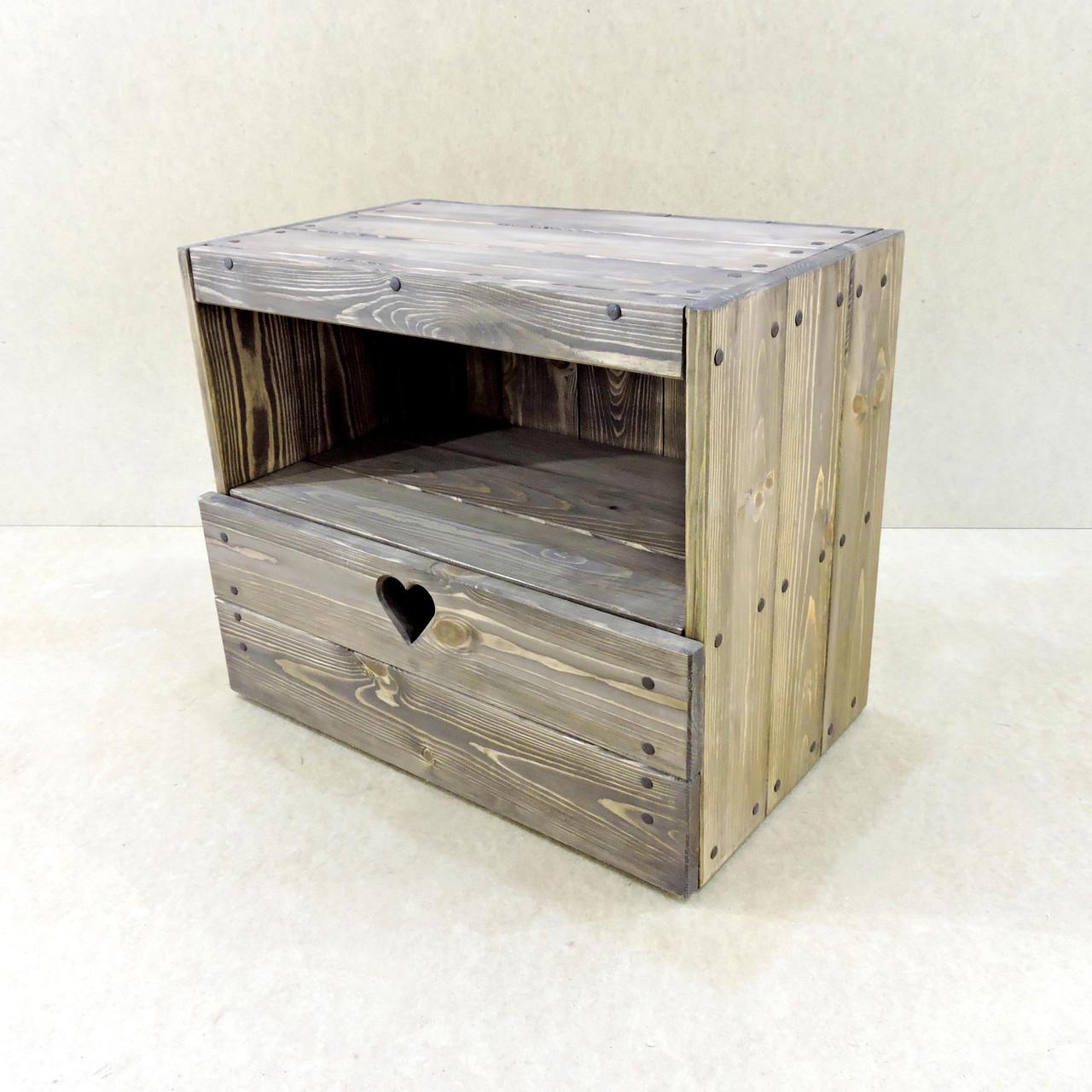 Тумба прикроватная из дерева Муила Капучино (ПТМ-000609)