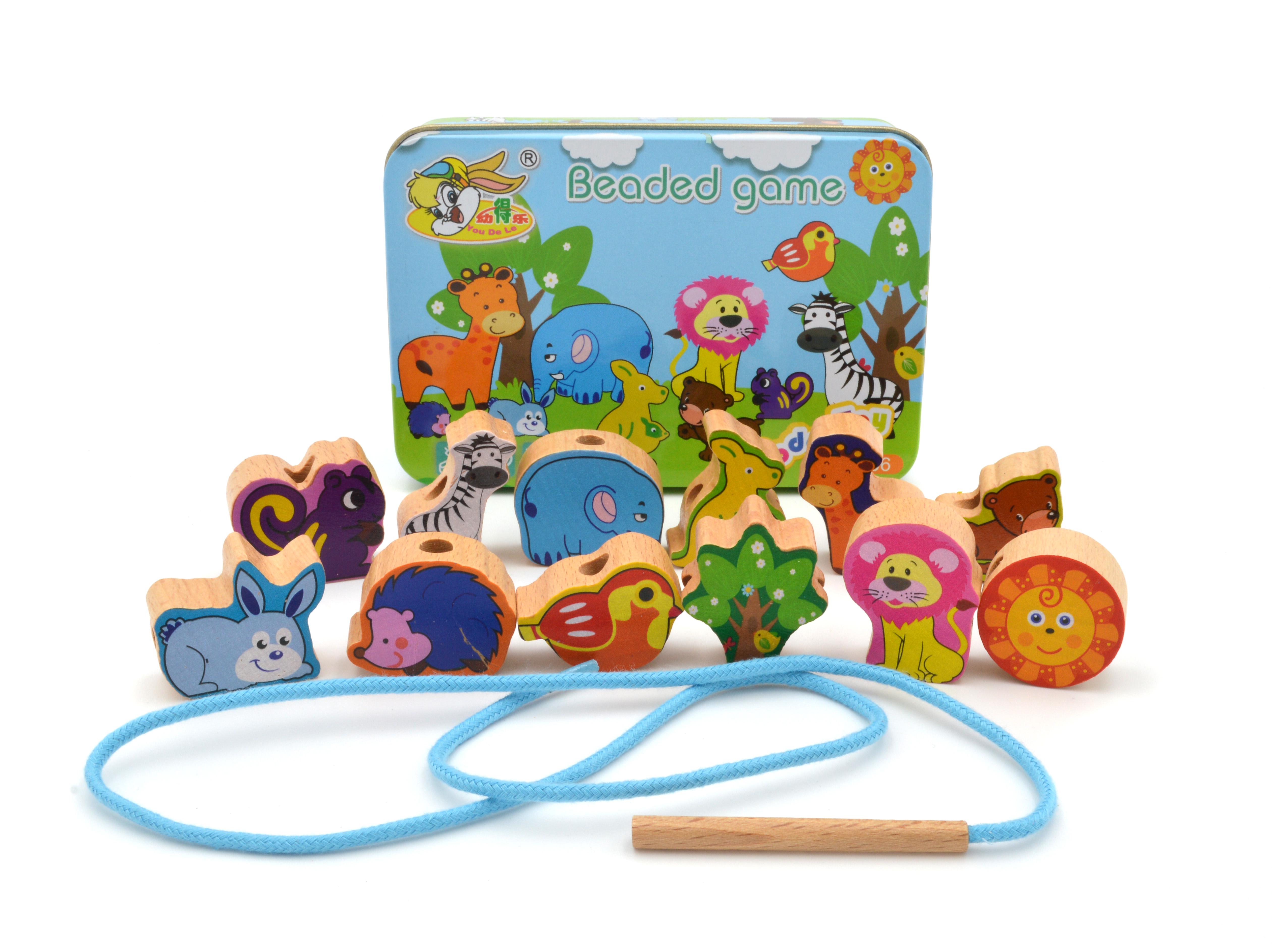 Шнурівка дерев'яна тварини (74547)