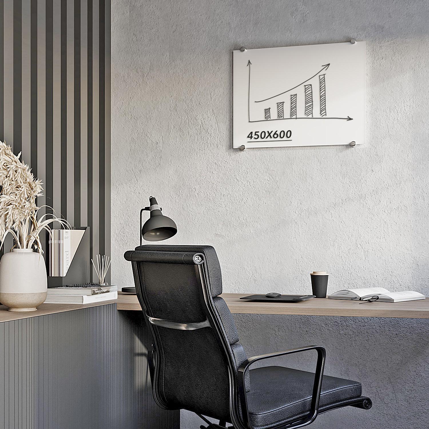 Дошка скляна маркерна магнітна 600х450 мм Білий - фото 1 Дошка скляна маркерна магнітна 600х450 мм Білий - фото 1