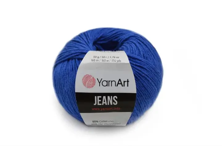 Пряжа YarnArt Jeans цвет 47 Ультрамарин (1726681003)