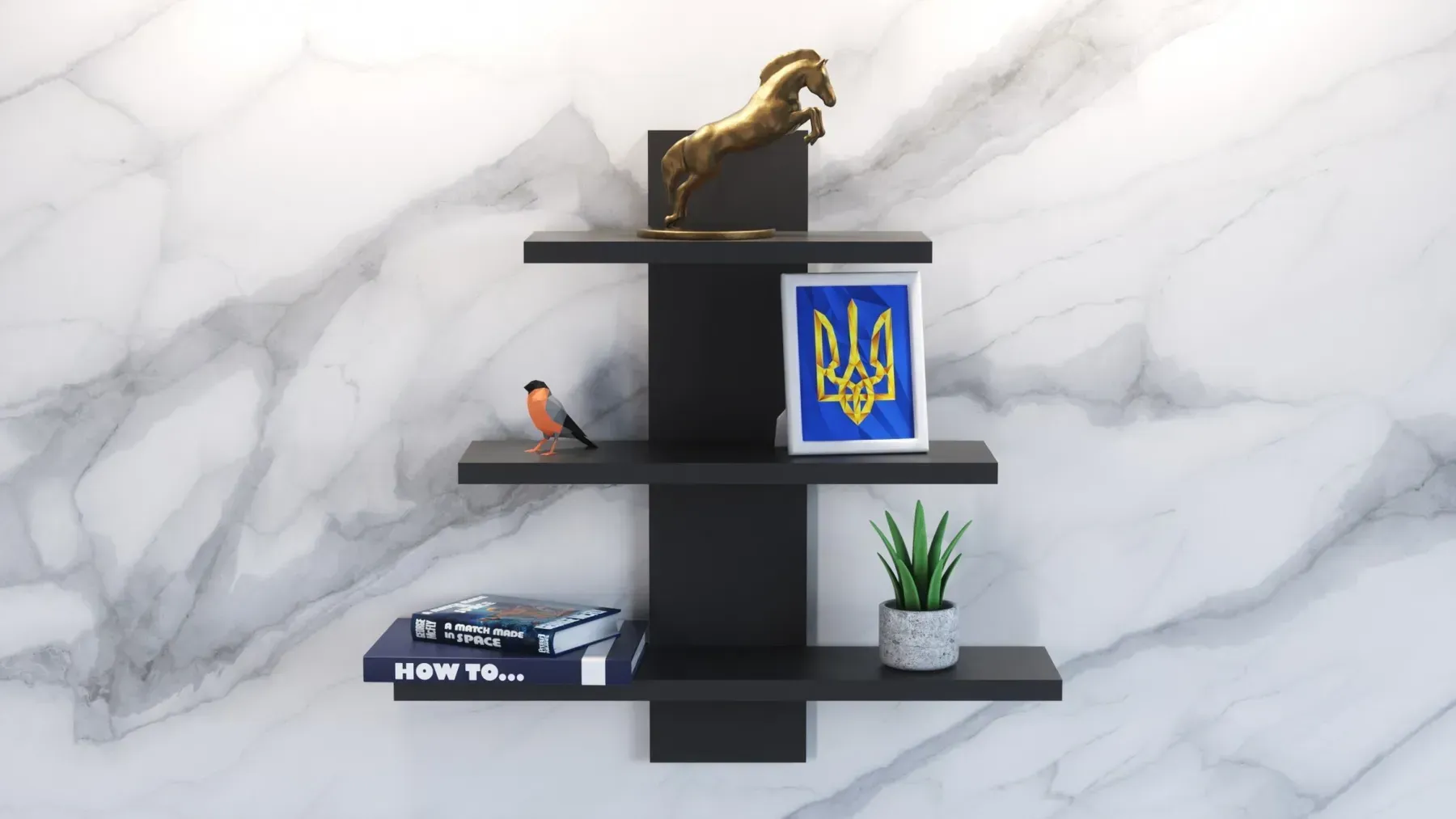 Полка навесная Kontinent П-1 50х14х50 см Антрацит (52718648) - фото 2 Полка навесная Kontinent П-1 50х14х50 см Антрацит (52718648) - фото 2