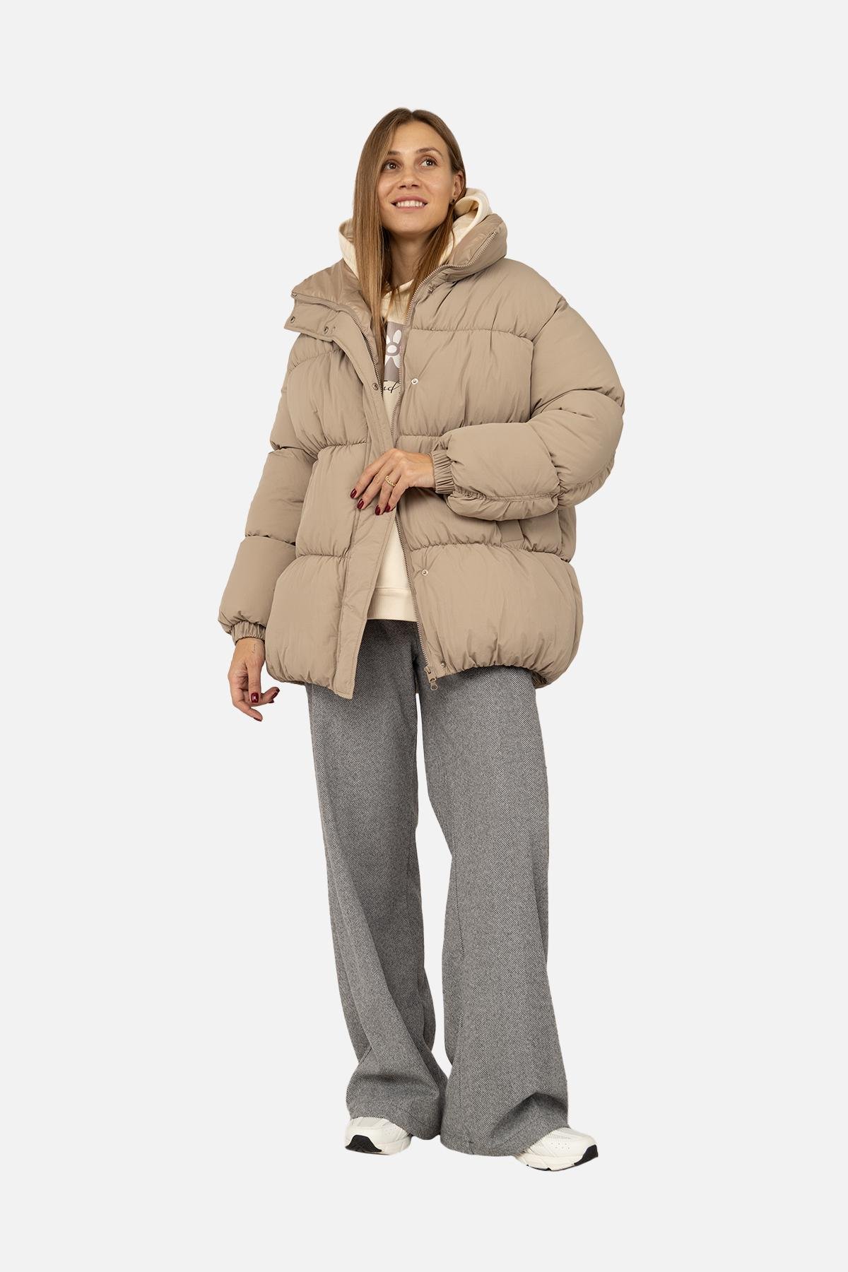 Куртка жіноча ЦБ-00259690 р. 50 Бежевий (28422158) - фото 2 Куртка жіноча ЦБ-00259690 р. 50 Бежевий (28422158) - фото 2