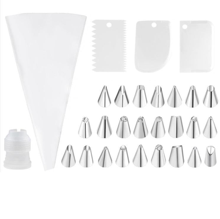 Мешок кондитерский с насадками 14 915 31 см 29 пр. Белый (4998073) - фото 1 Мешок кондитерский с насадками 14 915 31 см 29 пр. Белый (4998073) - фото 1