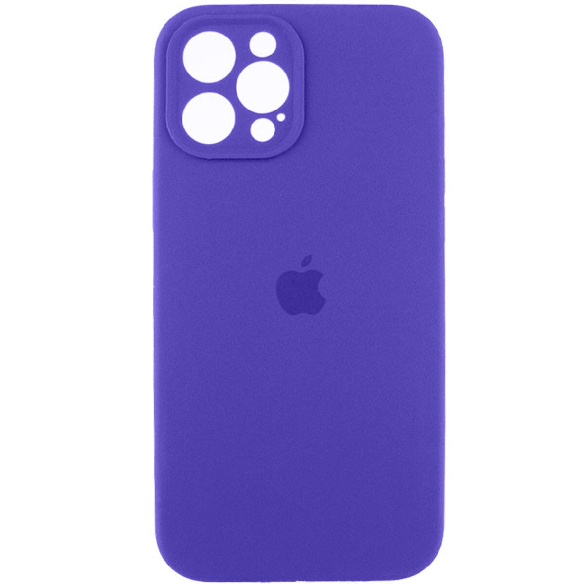 Противоударный чехол для Apple iPhone 12 Pro Max Silicone Full Case AA Camera Protect / Dark Purple
