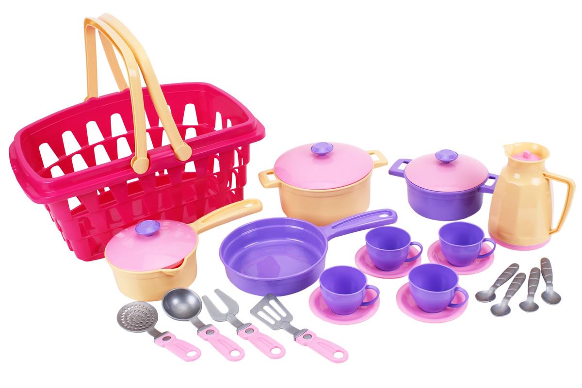 Набір посуду ТехноК у кошику дитячий (4449)