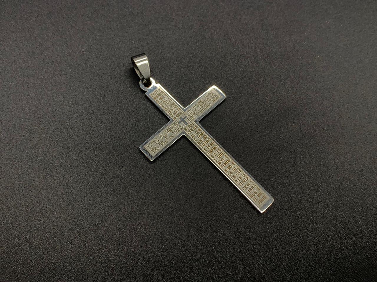 Подвеска из нержавеющей стали Крест 5,5х3,2 см (930738119)