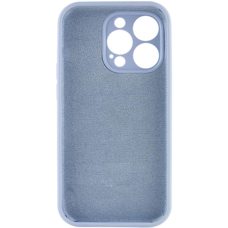 Чехол Silicone Case Full Camera Protective (AA) NO LOGO для Apple iPhone 15 Pro Max (6.7") Голубой | Lilac Blue - фото 4