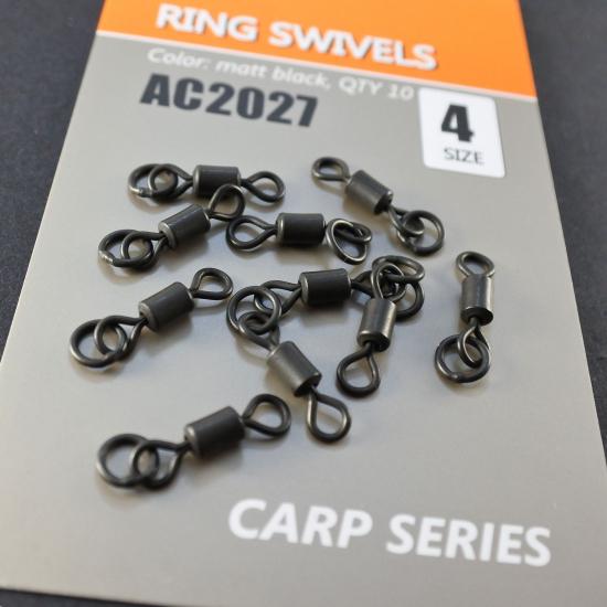 Вертлюг ORANGE рыболовный с кольцом №4 10 шт. (3KB1699) - фото 3