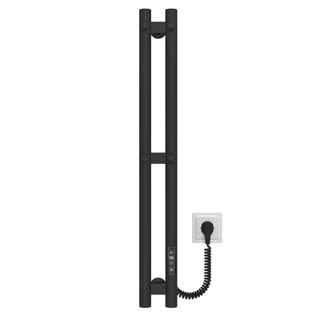 Полотенцесушитель электрический Deffi Maxi П3 JD03 крашеная сталь 70х800 см Черный (B.MX.80.7.3.EBU1)