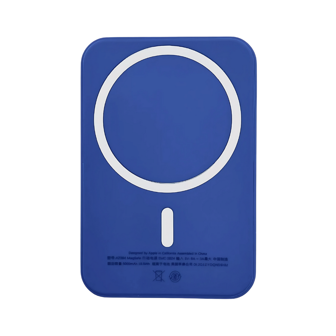Павербанк с беспроводной магнитной зарядкой беспроводной для iPhone MagSafe 5000 мАч Blue