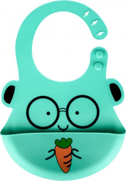 Слинявчик силіконовий 2Life 0142 c кишенькою М'ятний (1073730418)