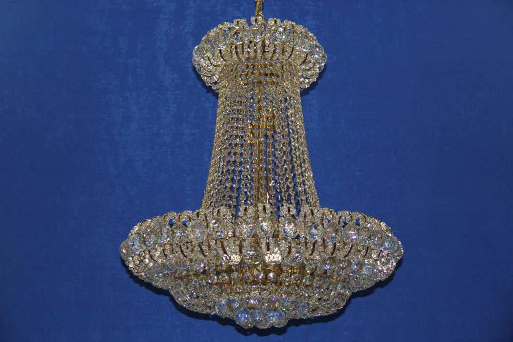 Кришталева люстра L5240/580х580/8/4/2 FGD Білий/Золото (AN000454)