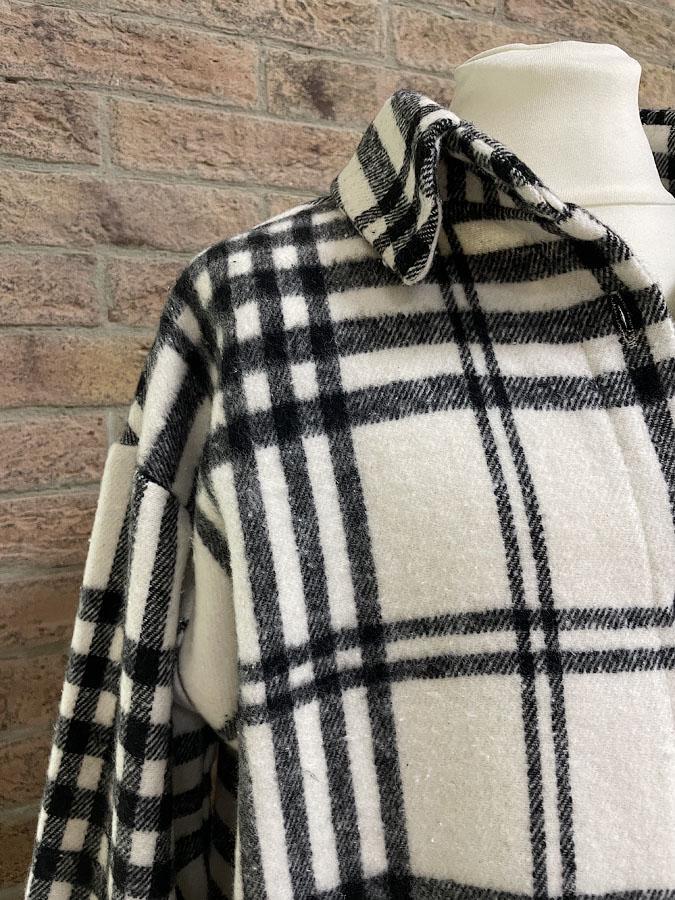 Рубашка детская теплая Клетка 0409-03 146 см Белый/Черный - фото 2 Рубашка детская теплая Клетка 0409-03 146 см Белый/Черный - фото 2