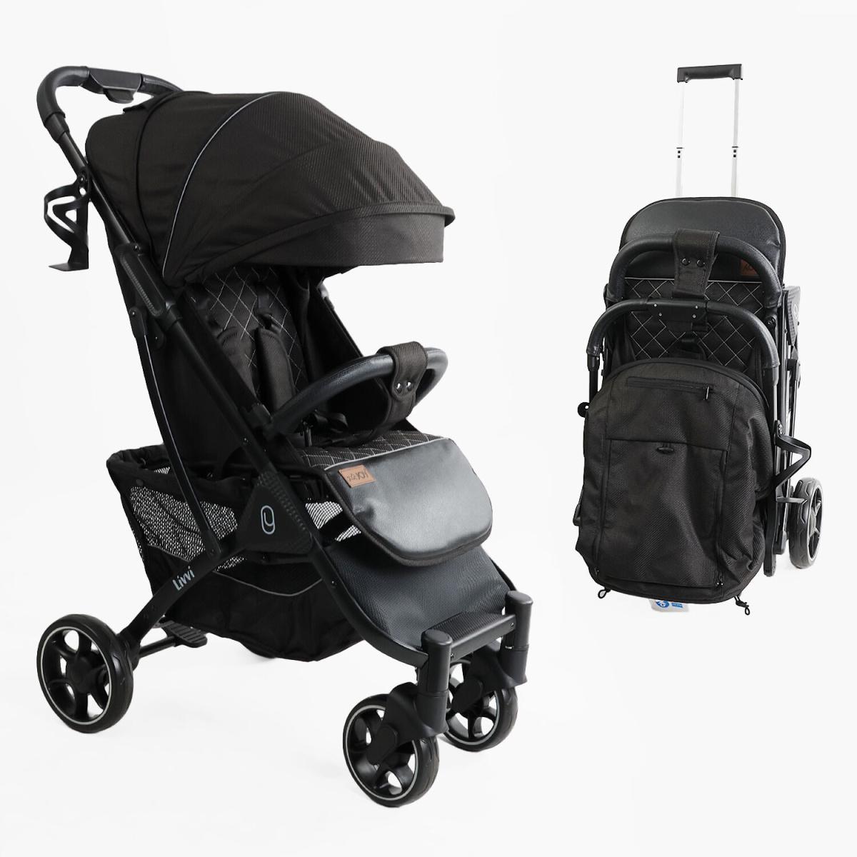Коляска дитяча прогулянкова Joy Livvi Чорний (LV-08160) - фото 2 Коляска дитяча прогулянкова Joy Livvi Чорний (LV-08160) - фото 2