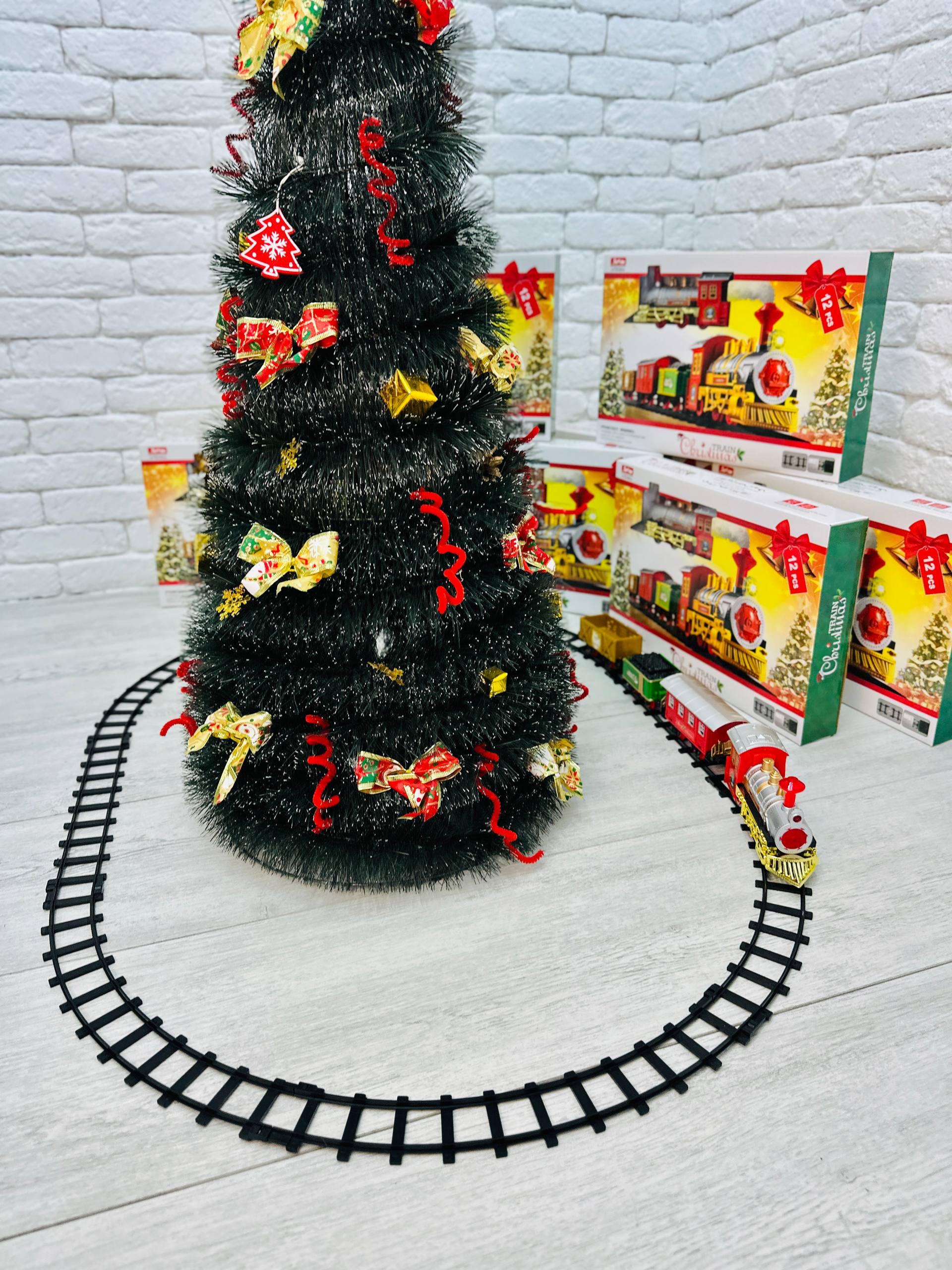 Іграшкова залізниця Train CHRISTMAS 110 см (AWN-00490)