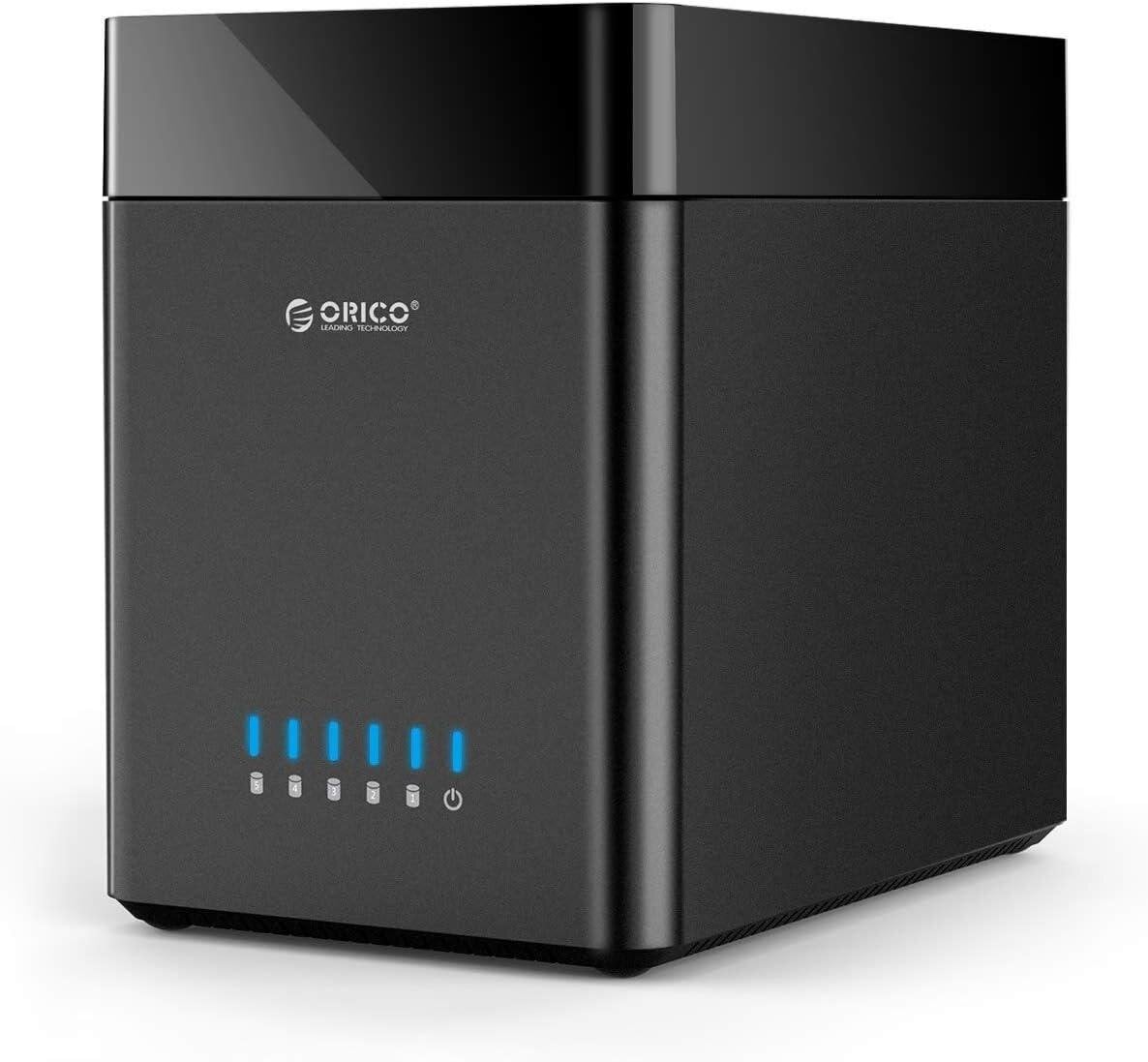 Корпус для жестких дисков ORICO на 5 отсеков 2,5"/3,5" SATA HDD/SSD USB 3.0 до 110 ТБ Черный