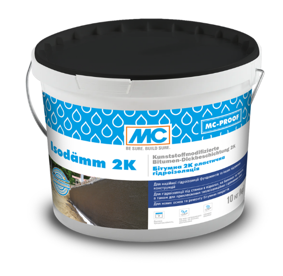 Гидроизоляция битумная MC-Bauchemie Isodamm 2K эластичная 28 кг