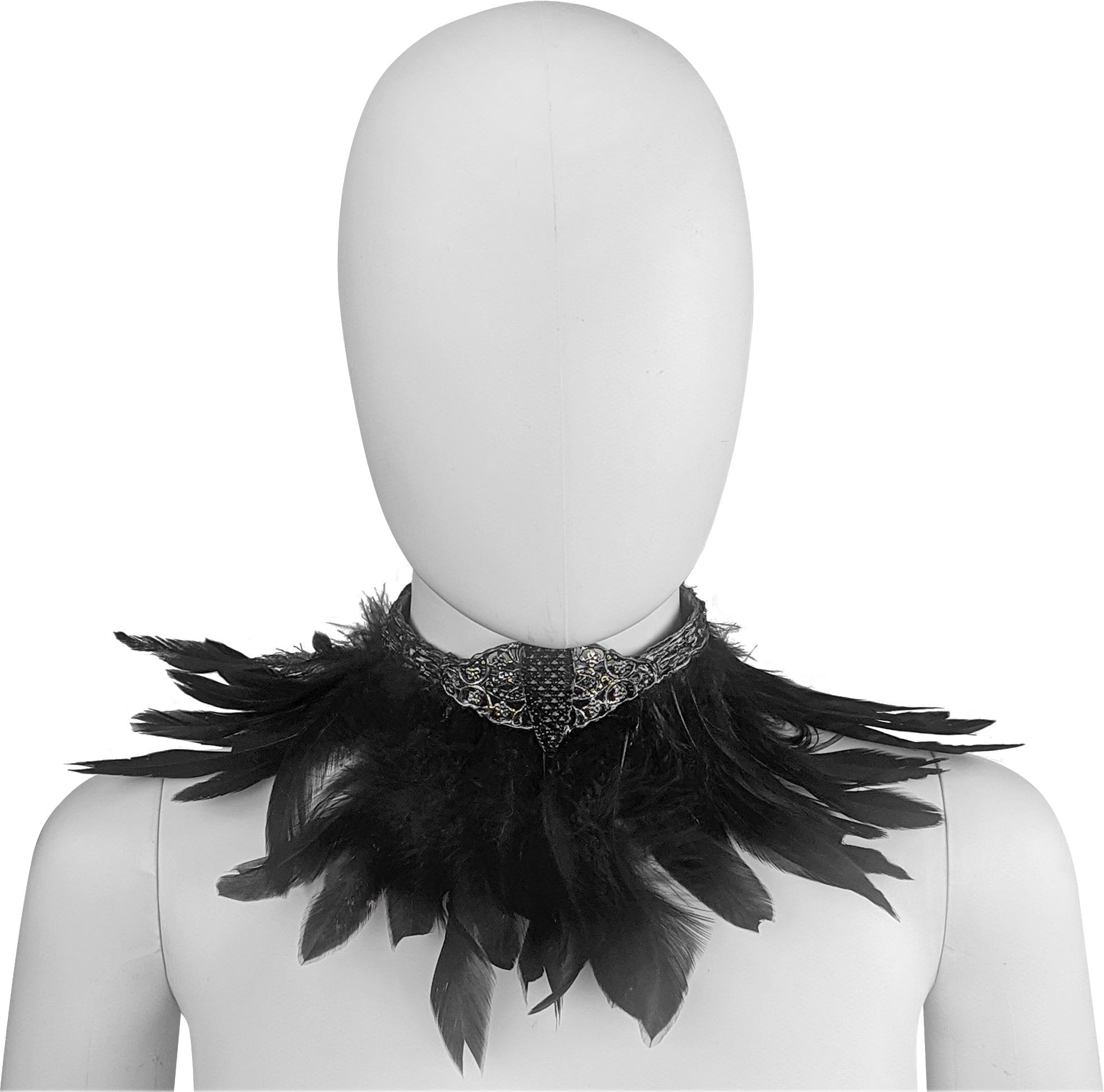 Воротник Seta Decor Черная птица (23-639BLK-SL)