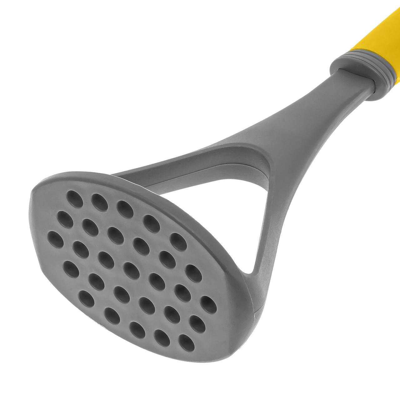 Толкушка для картошки силиконовая 26 см Желтый (1813166313) - фото 2