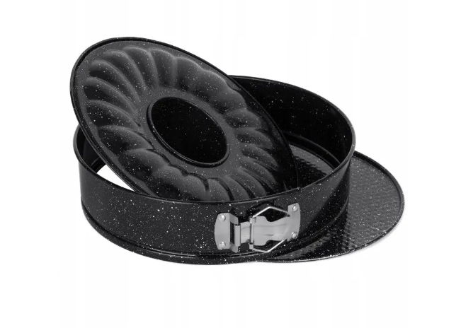 Набор разъемных форм для запекания из углеродистой стали 3 предмета Черный (6023черный)