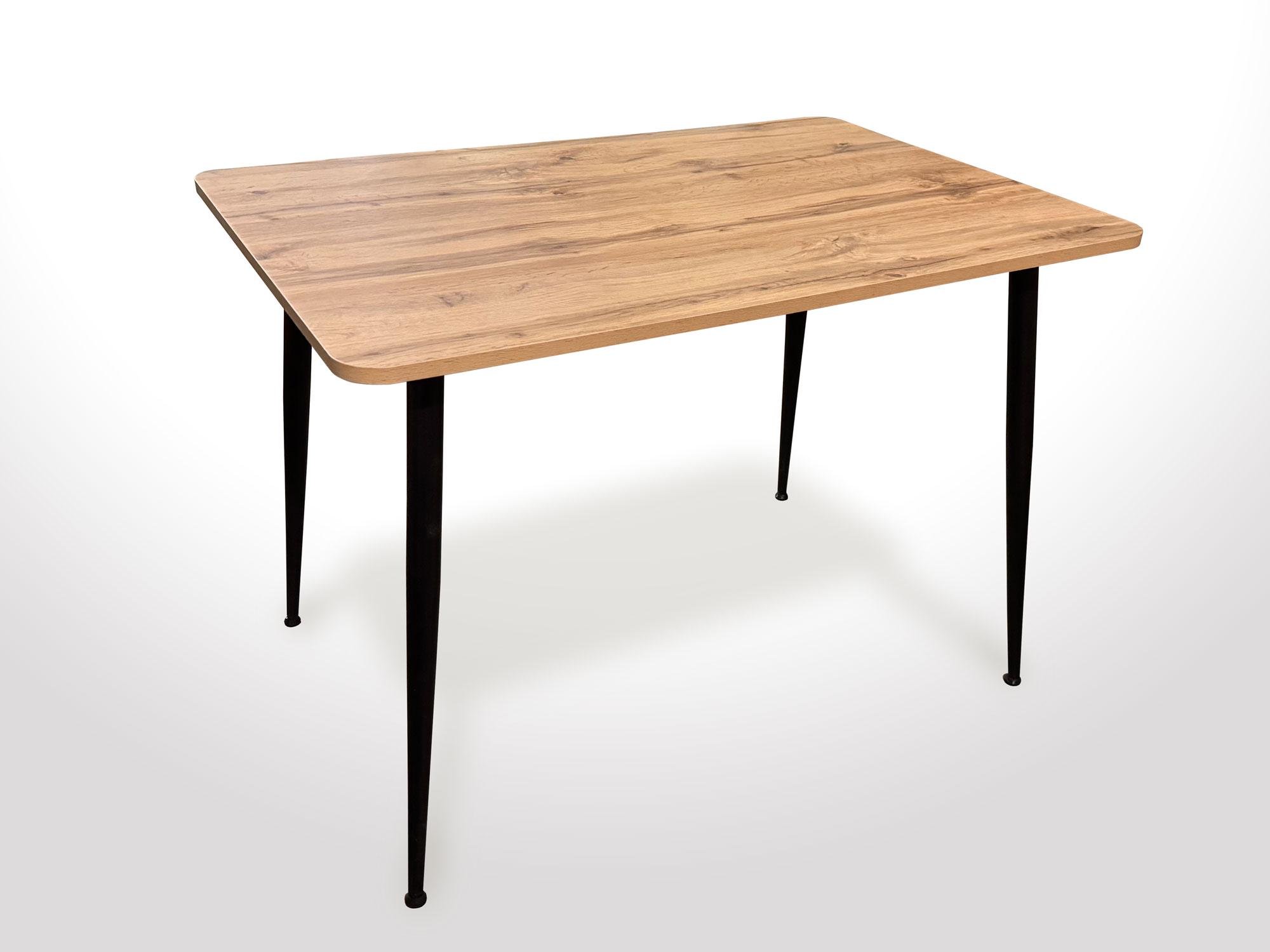 Обеденный стол Fusion furniture Лофт 110 Черный/Дуб аппалачи